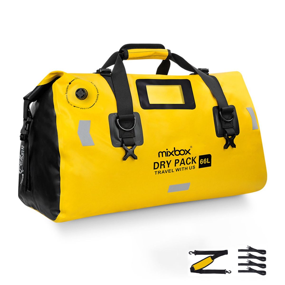 Mix Box Waterproof PVC Motorcycle Tail Duffle Dry Bag - 66L | Shop