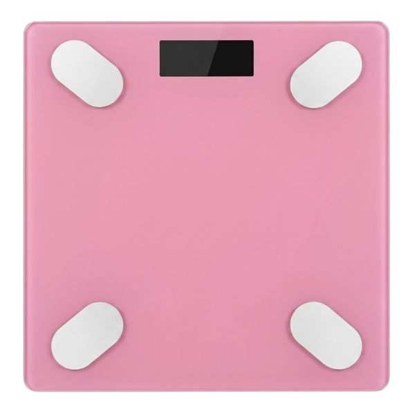 Digital Body Weight Scale Tempered Glass LCD - Pink