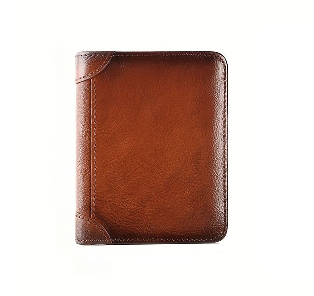 Men's Genuine Leather Slim Fold Wallet