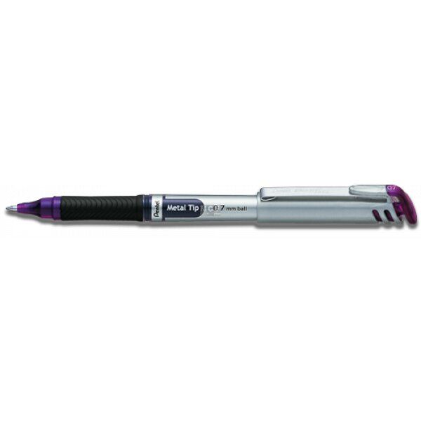 Pentel Energel Rollerball Pen Metal Tip 0.7mm BL17 - Viloet - 2 Pack