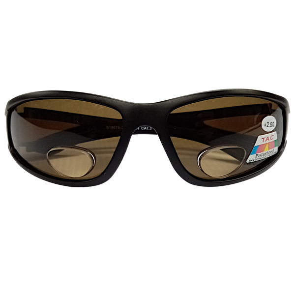 Snowbee Polarised Sunglasses Matt Black Frame Amber Lense +2.50 (S18078-2)
