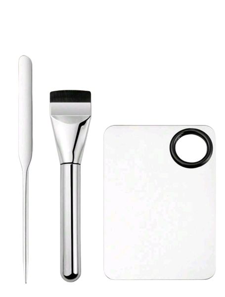 Luxe Glam Trio Stainless Steel Makeup Brush &amp; Mixing Tool Palette