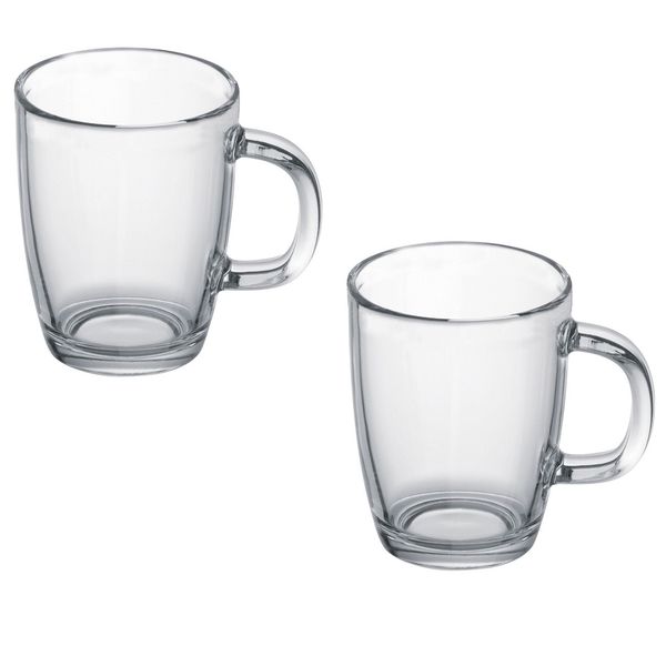 Double Wall Glass Mug (350ml) Set Of 2