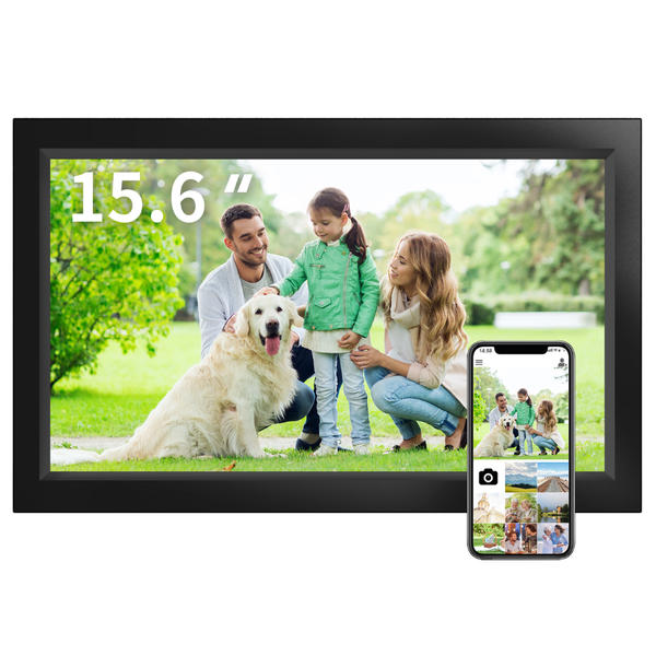 15.6'' WiFi Digital Photo Frame HD IPS Touchscreen with 32GB Storage