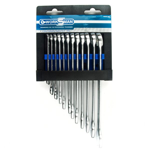 Worksman Combination 12 Piece Spanner Set 6-19mm
