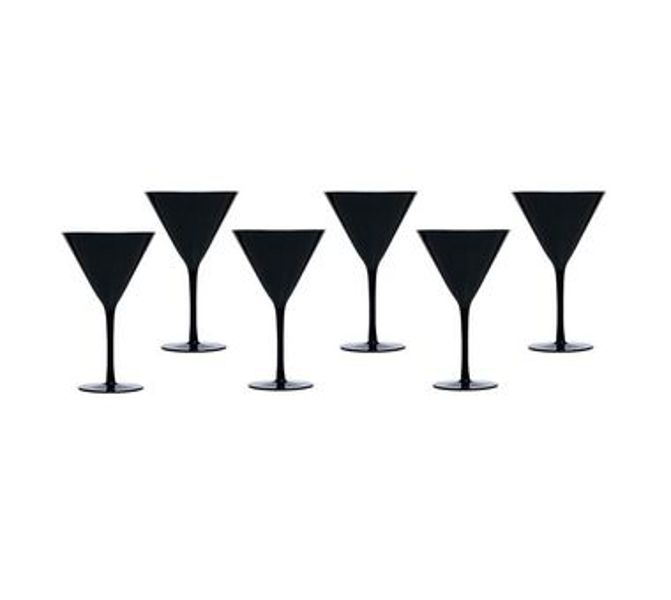 Vintage Black Glass Mega Glasses Black Cocktail Glasses set of 6 Buy Online in South Africa