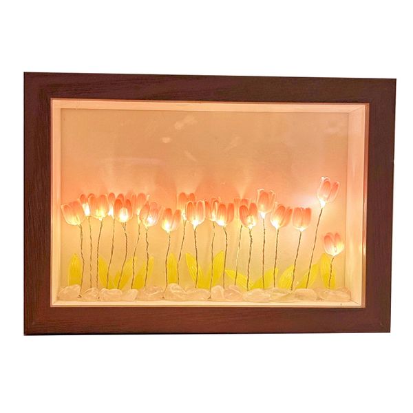 Tulip Light Photo Frame: Home Decoration for Family