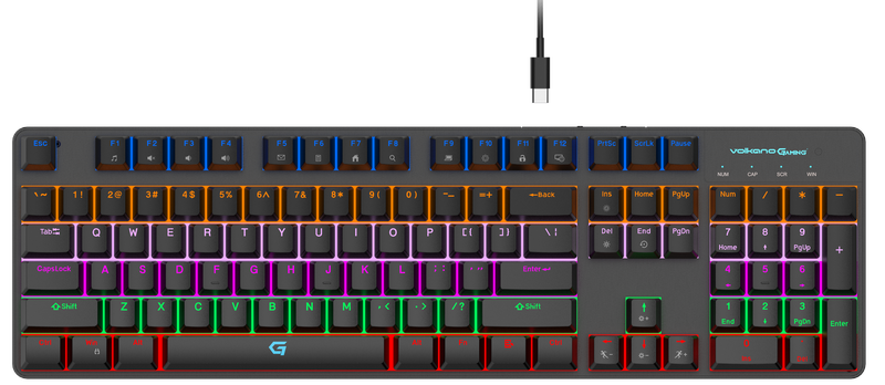 Volkano Gaming Phantom X1 Mechanical Gaming Keyboard with Rainbow Lighting