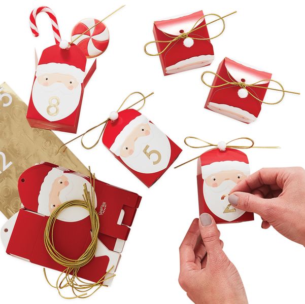 Silly Santa - Red Santa Shaped Christmas Advent Calender Box