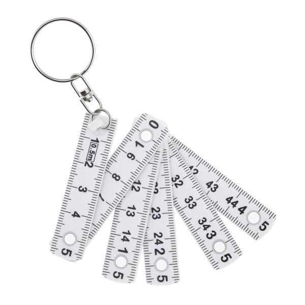 0-20 inch Folding Ruler with Keyring, Mini Keychain Ruler, Foldable Rulers