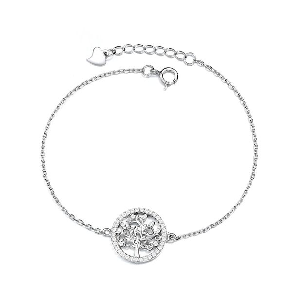 925 Silver Tree Of Life Bracelet Adjustable