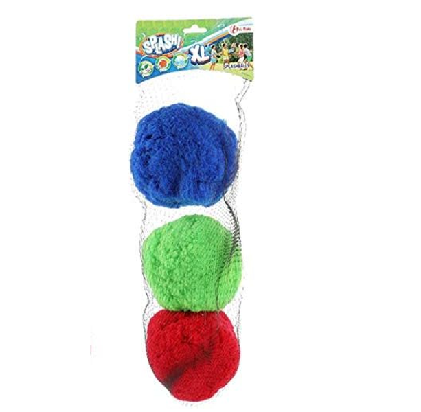 Splash Balls 3-Pack XL Water Soakers Multicolor Summer Fun Toy