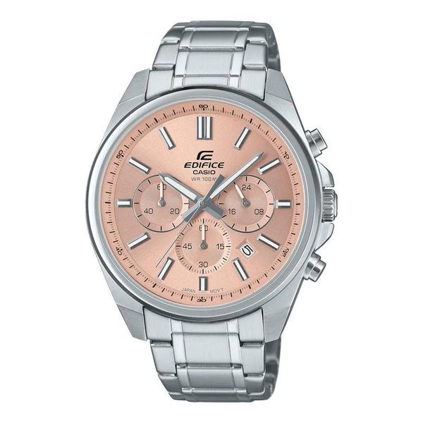 Casio - Edifice Mens Silver Leisure Metal Strap Watch-EFV-650D-4AVUDF