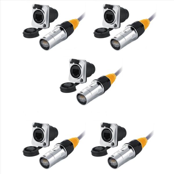 Ip67 Network Rj45 Waterproof Connectors / Ethernet Rj45 Waterproof