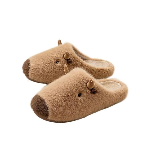 Women's Non-Slip Japanese Striped Cotton Slippers - Khaki