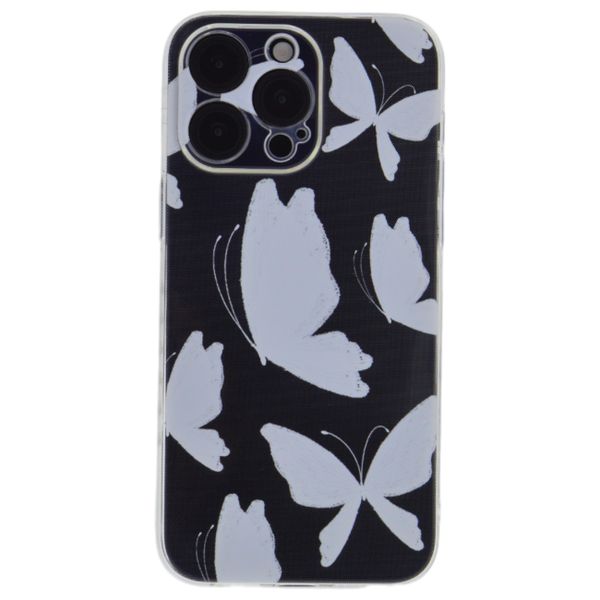 Clear Case With Ethereal White Butterfly Accents - Compatible With iPhone