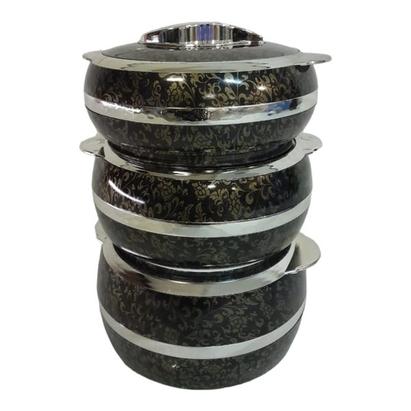 SMTE- Insulated Casserole- 3 Piece Set- Black-THM10