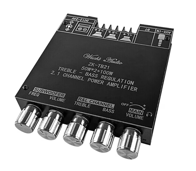 Audio Amplifier, 2.1 Channel, AUX BT 5.0 Audio Input Module