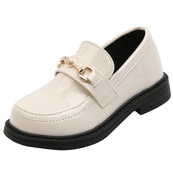 Girls Leather Loafer Slip-On School Shoes Leather Shoes