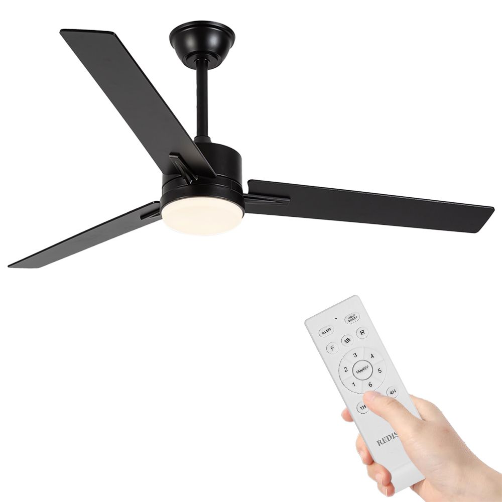 REDISSON 52 Inch Ceiling Fan with Lights-3-Blade Chandelier Remote Control