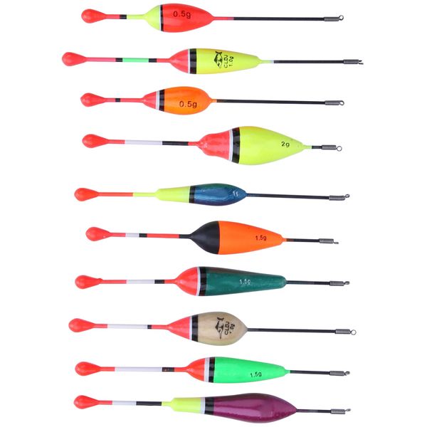 10 Pieces Oval Balsa Wood Fishing Floats Set