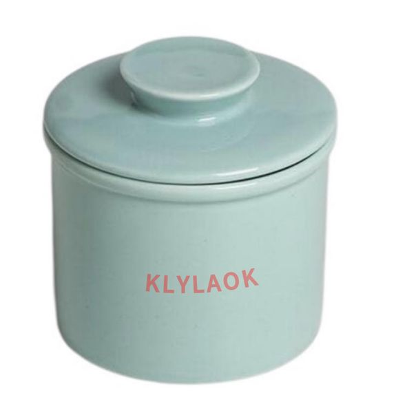 KLYLAOK-French Butter Bell Ceramic Jar with Lid for Countertop Storage
