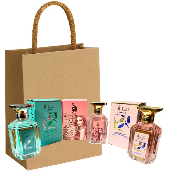 3 Women's Perfume Set -Mayar Blue, Mayar Pink &amp; Lavern with Giftbag