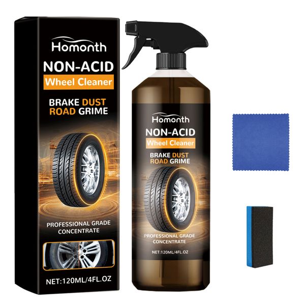 Non-Acid Wheel Cleaner,Truck Car Wheel Cleaning Kit Versatile Rust Converte