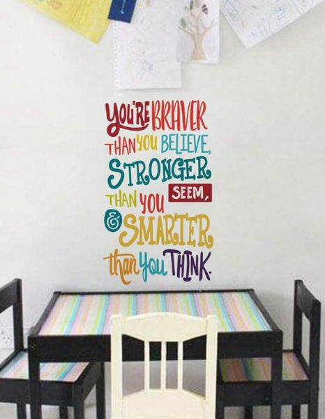 Colorful Children's Inspirational Wall Sticker/Decal