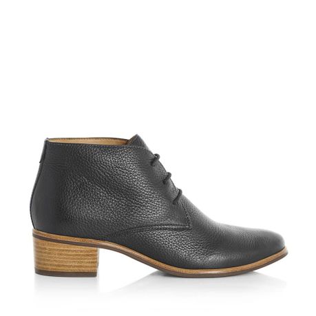 ladies black low heel ankle boots