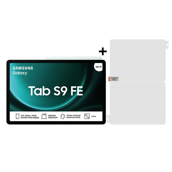 Samsung Galaxy Tab S9 FE (X510) 10.9" 128GB Wi-Fi Tablet - Mint + Samsung Original Screen Protector