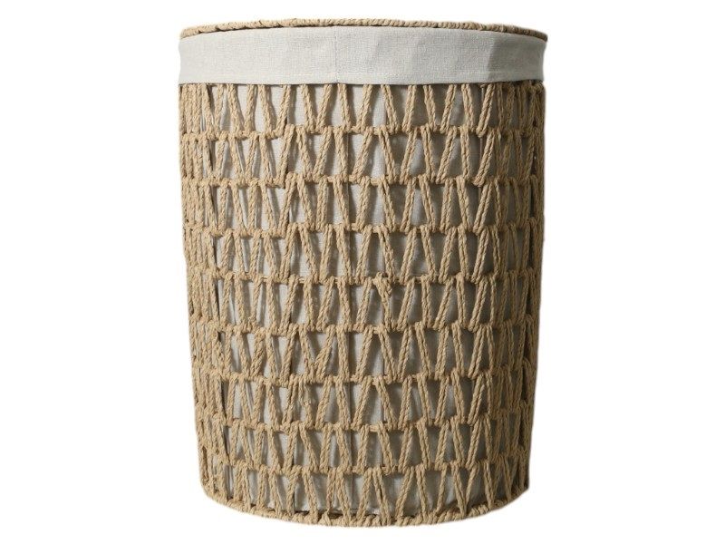 George &amp; Mason - Natural Rope Cylindrical Laundry Basket - 46cm