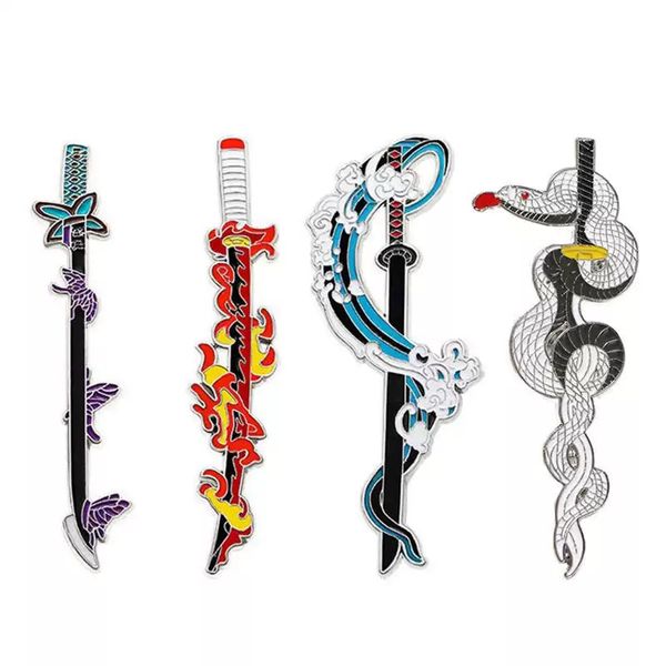 Ghost Slayer Blade Metal Badge 4-piece Set
