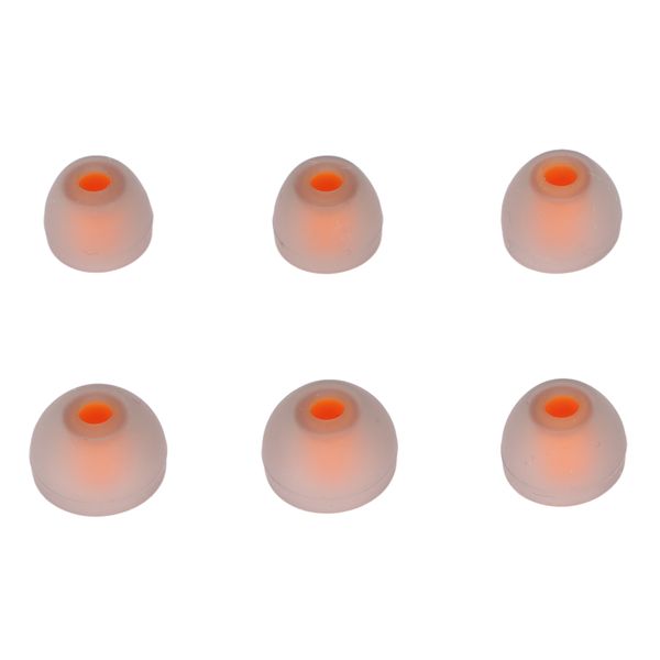6 Pieces silicone earbud tips orange grey