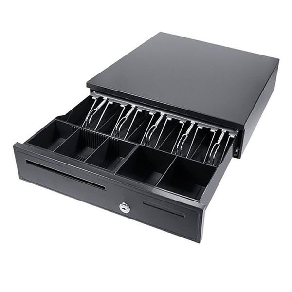 Heavy-Duty Steel Cash Register with 5 Compartments