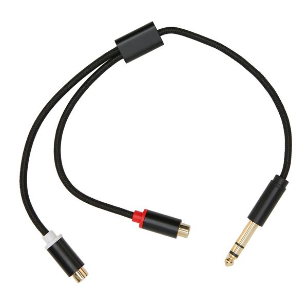 6.35mm to Dual RCA Cable Male to Female YStereo Splitter Adapter Cord13.8in