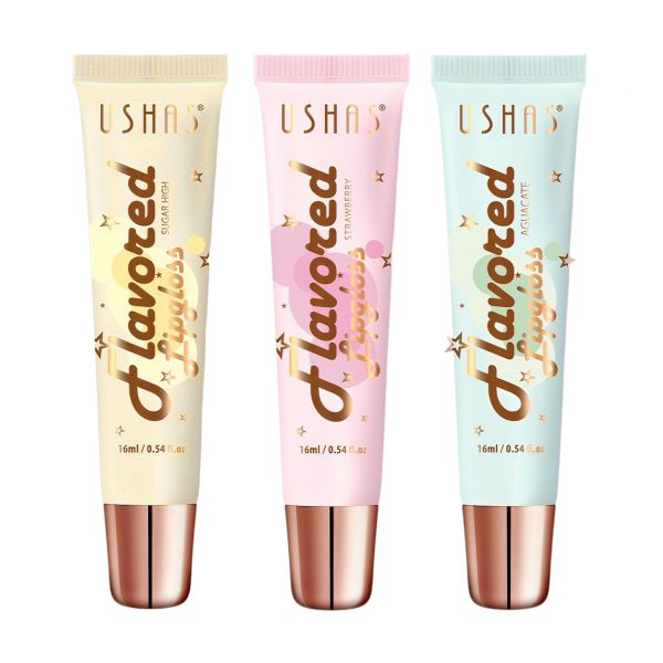 Set of 3 - Ushas Flavoured Sugar High Lip Gloss Plumpling Moisturzing