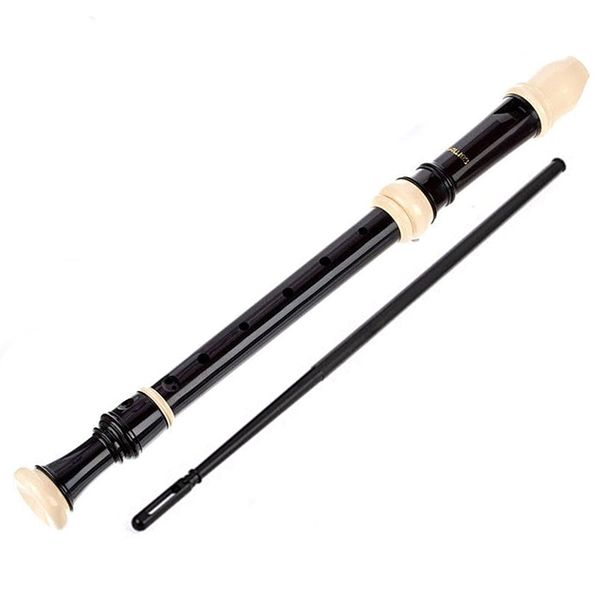 Qi Mei Soprano Plastic Recorder - Black