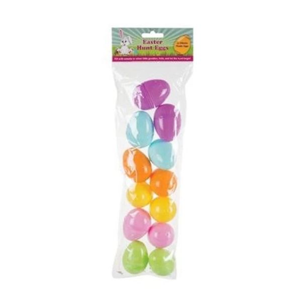 Plastic Fillable Easter Eggs - Pack of 12
