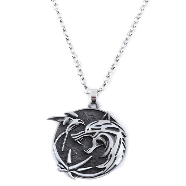 The Witcher Wolf, Obsidian Star, Swallow, Trinity Medallion Keychain