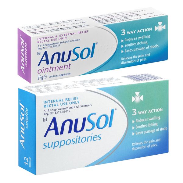 Anusol Bundle - Suppositories 12's Plus Anusol Ointment 25g