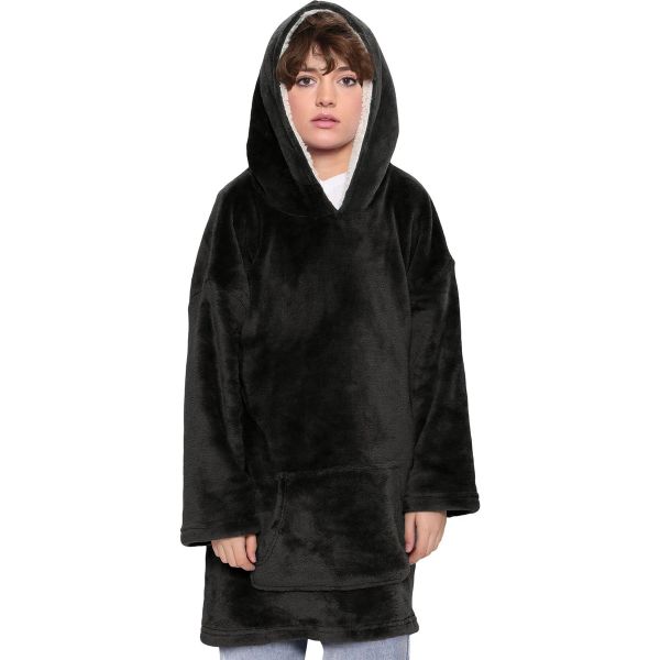 Kids Teddy Sherpa Fleece Giant Comfy Hooded Sweatshirt