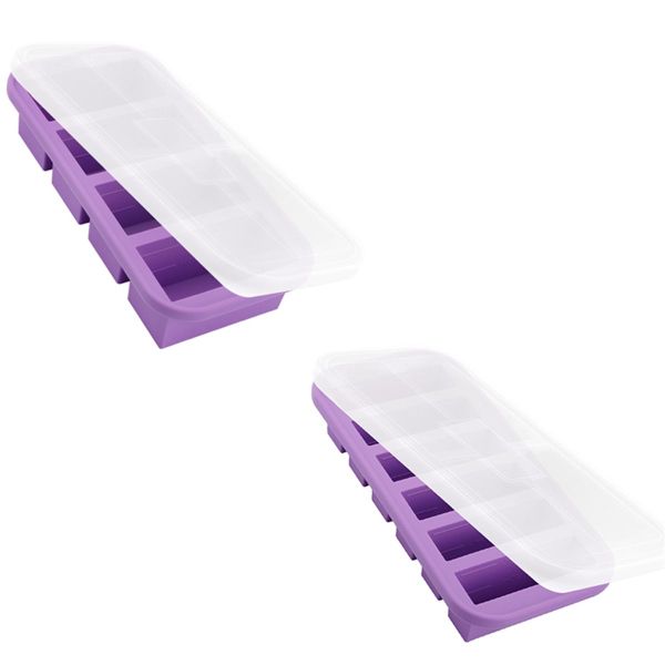 Silicone Freezing Mold Food Container With Lid Cube Mold Storage Box Divide