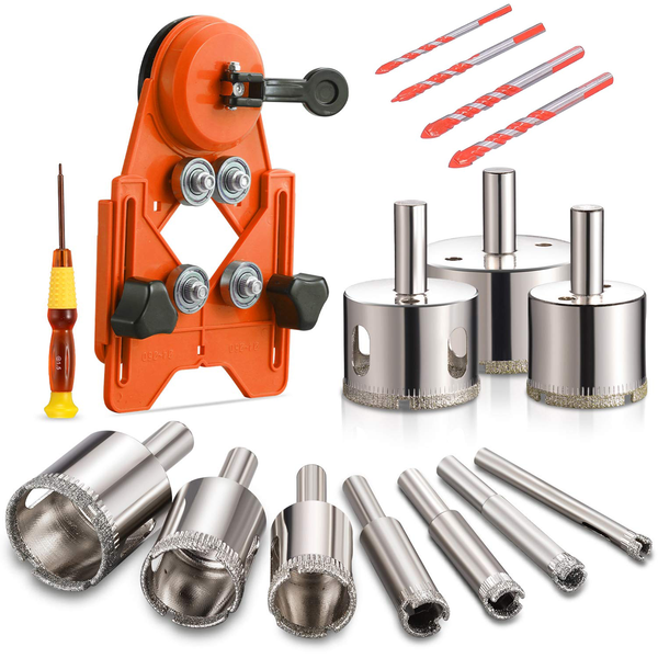 Diamond Drill Kit Drilling Tool Set Kit Hollow Bit Set Drilling Accessories