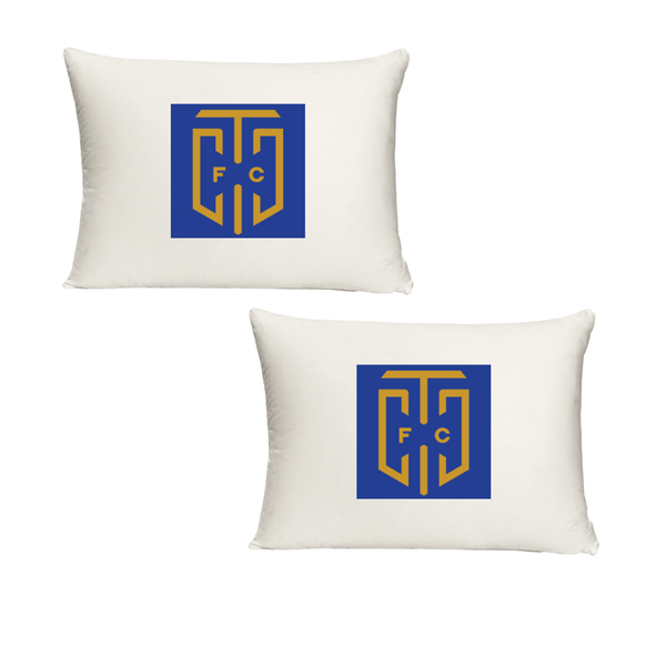 Katz Designs - Cape Town City FC White Polyester Plain Standard Pillowcase