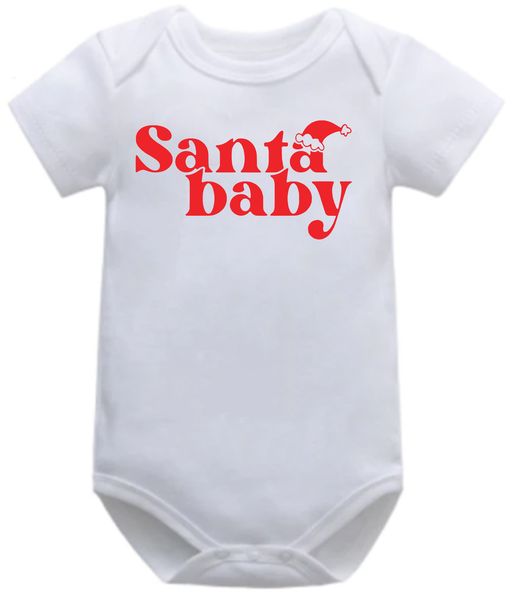 Santa Baby Christmas Baby Grow Vest Onesie