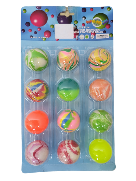 12 Pack Large Bouncing Balls Funky Colours Extra Large 12 Bouncing Balls