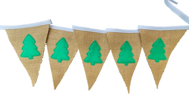 Christmas trees bunting/flag/banner