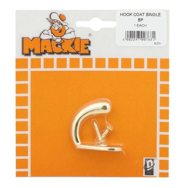 Mackie - Hook Coat Single With Screws - Bulk Pack of 15
