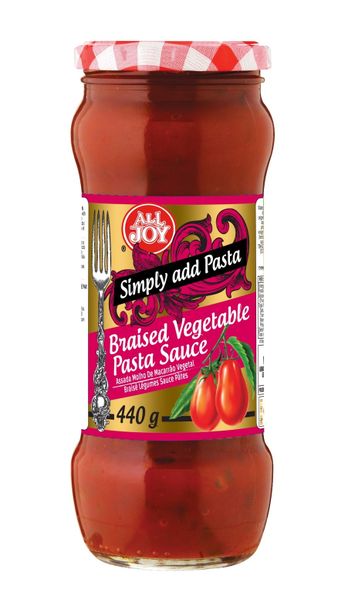 All Joy - Braised Vegetables Pasta Sauce 6 Bottles x 440g